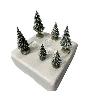 Department 56 Village Snowy Evergreens Set of 6‎ Small Decorative Trees